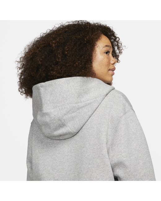 Nike Sportswear Phoenix Fleece Oversized Long Full-zip Hoodie In Grey, in  Gray | Lyst