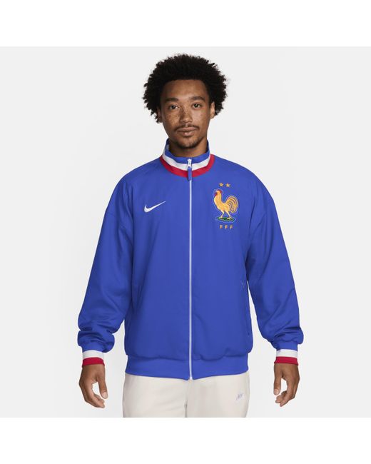 Nike Blue Fff Strike Home Dri-fit Football Jacket 50% Recycled Polyester for men