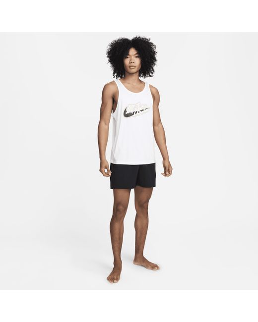 Nike White Swim Scribble Tank Top for men