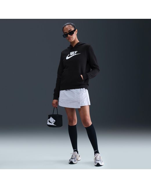 Nike Black Sportswear Club Fleece Logo Pullover Hoodie