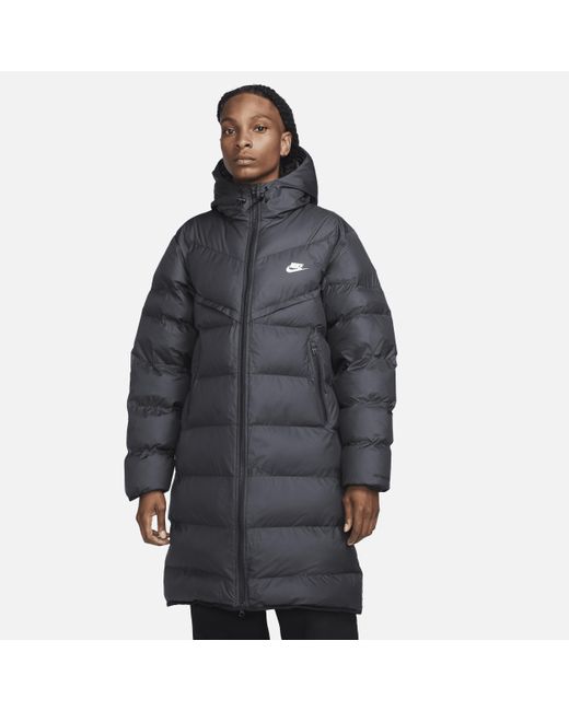 Nike Gray Windrunner Primaloft® Storm-fit Hooded Parka Jacket 50% Recycled Polyester for men