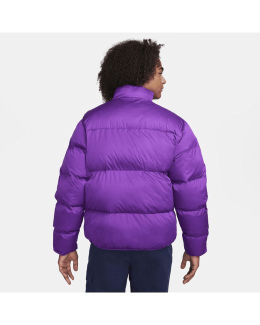 Nike Purple Sportswear Club Puffer Jacket 50% Recycled Polyester for men