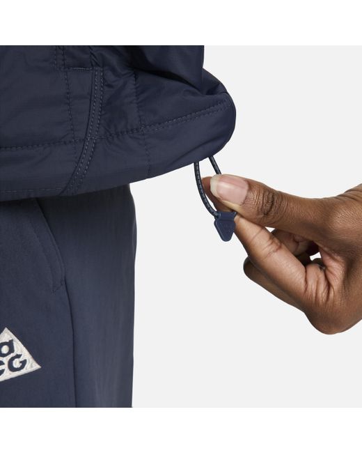 Nike Blue Acg "rope De Dope" Therma-fit Adv Quilted Jacket