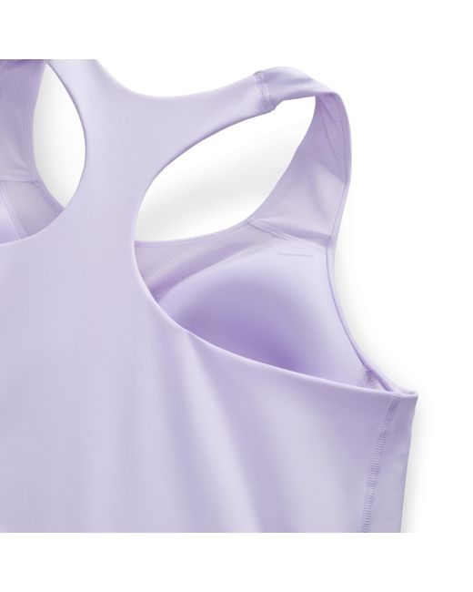 Nike Purple Swoosh Medium-support Padded Sports Bra Tank Top (plus Size)