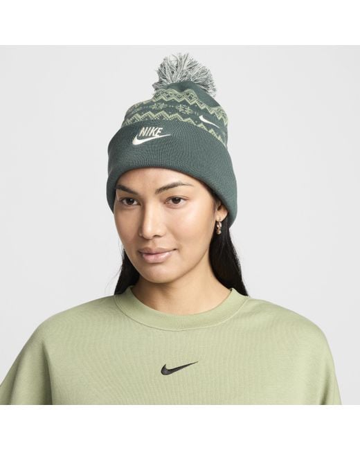 Nike Green Peak Fair Isle Beanie