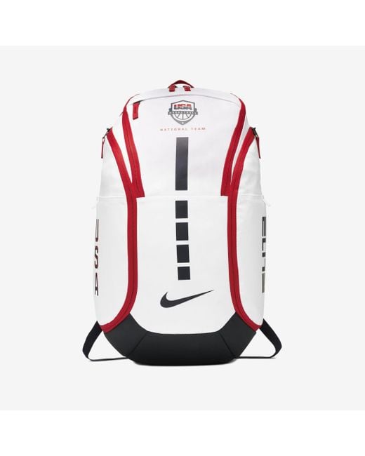 Nike White Hoops Elite Team Usa Basketball Backpack for men
