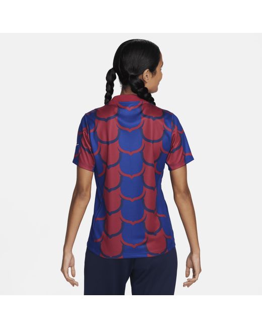 Nike Blue F.c. Barcelona Academy Pro Dri-fit Football Pre-match Top Polyester