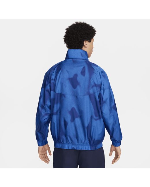 Nike Blue Usmnt Windrunner Soccer Anorak Jacket for men