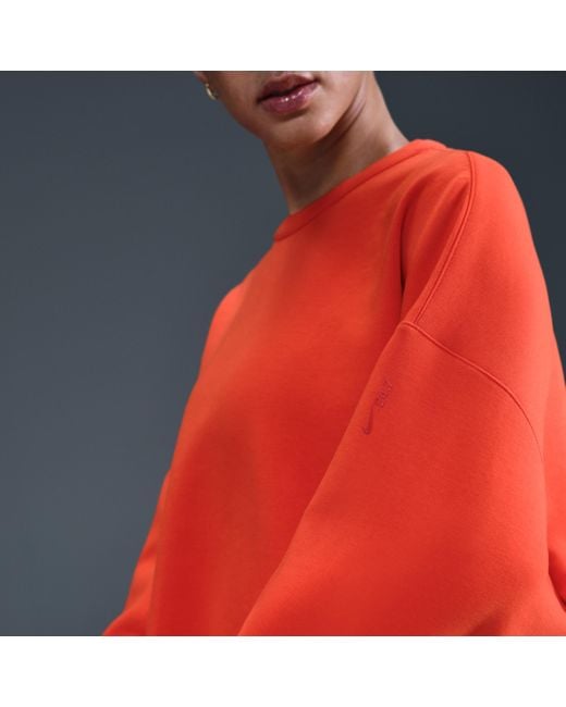 Nike Red 24.7 Impossiblysoft Dri-Fit Oversized Crew-Neck Top