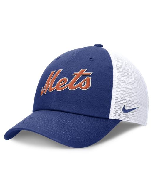 Nike Blue New York Mets Evergreen Wordmark Club Mlb Adjustable Hat for men
