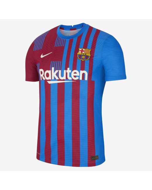 Nike Synthetic Fc Barcelona 2021/22 Match Home Dri-fit Adv Soccer Jersey in  Blue for Men - Lyst
