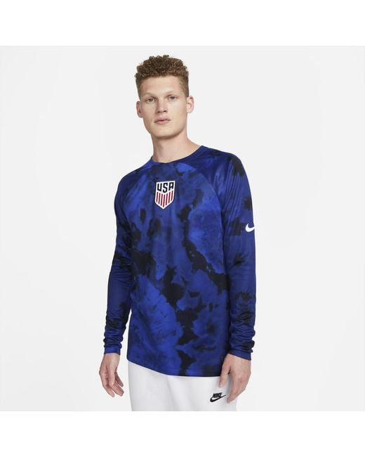 Nike U.s. 2022/23 Stadium Away Drifit Longsleeve Soccer Jersey in