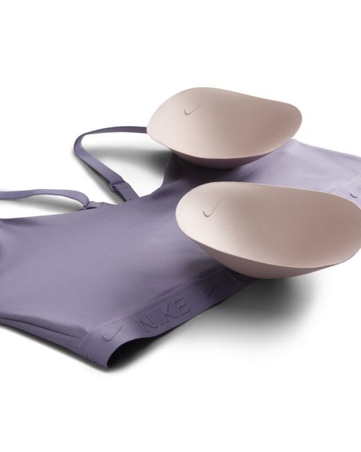 Nike Purple Indy Light Support Padded Adjustable Sports Bra (plus Size)