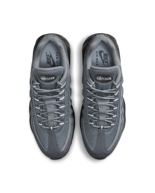 Nike Gray Air Max 95 Shoes Leather for men