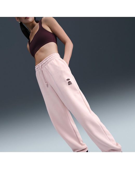 Nike Blue Sportswear Phoenix Fleece High-Waisted Oversized Pants