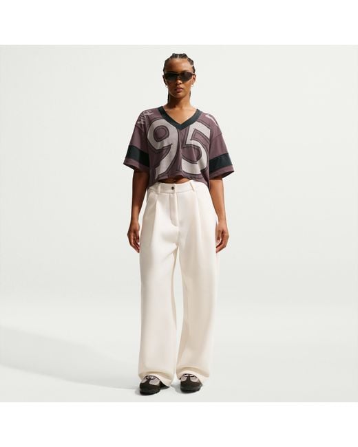 Nike Gray Sportswear Oversized Cropped Jersey