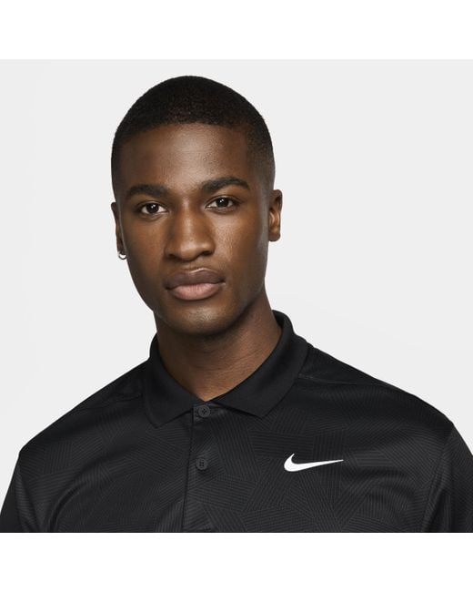 Nike Black Victory+ Dri-fit Golf Polo Polyester for men