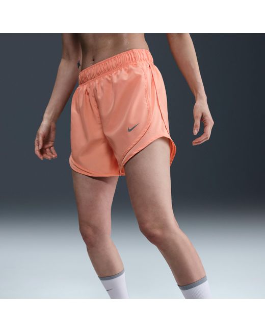 Nike Blue Tempo Dri-Fit Mid-Rise Brief-Lined Running Shorts
