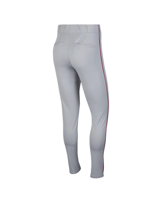Nike Gray Vapor Select Piped Baseball Pants for men