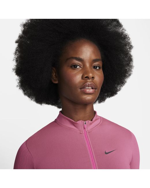 Nike Pink Running Division Dri-fit Adv 1/2-zip Mid Layer Polyester