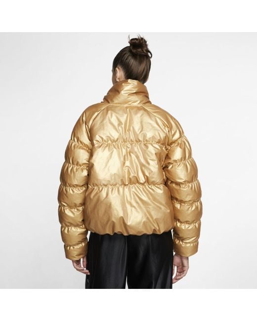 Nike Sportswear Synthetic Fill Shine Jacket (metallic Gold) - Clearance  Sale | Lyst