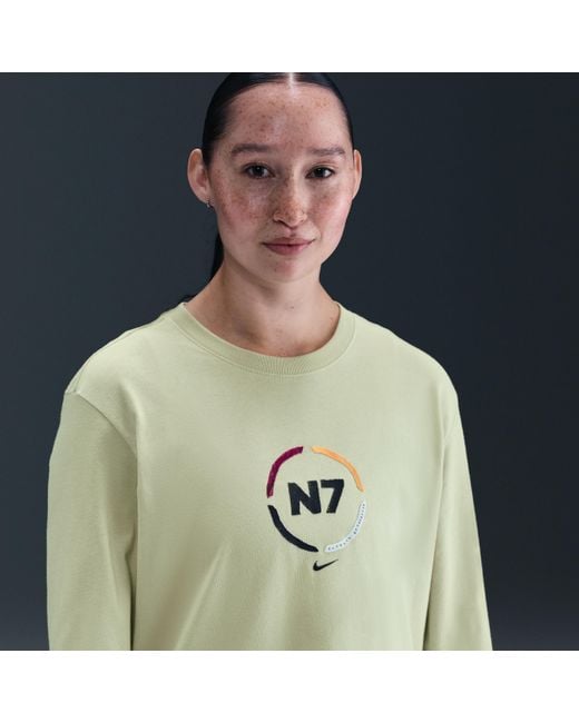 Nike Green Sportswear N7 Long-Sleeve Max90 T-Shirt for men