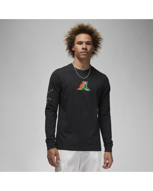 Nike Jordan Brand Long-sleeve T-shirt in Black for Men | Lyst UK
