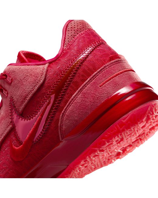 Nike Red Lebron Nxxt Gen Ampd Basketball Shoes for men