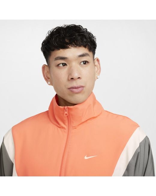 Nike Orange Icon Woven Basketball Jacket for men