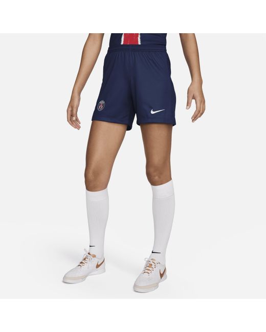 Shorts da calcio replica dri-fit paris saint-germain 2023/24 stadium da donna di Nike in Blue