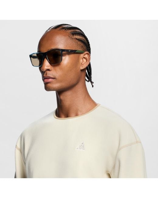 Nike Blue Radeon Byte Mirrored Sunglasses for men