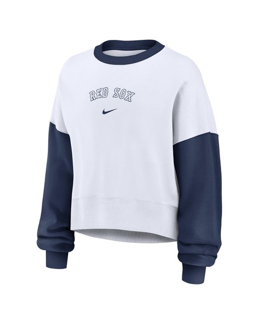 Nike Blue Boston Sox Primary Mlb Pullover Crew