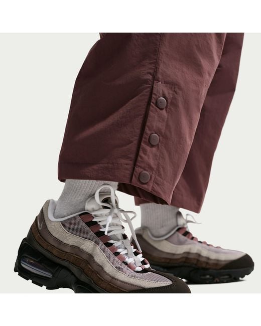 Nike Red Sportswear Oversized High-Waisted Woven Pants