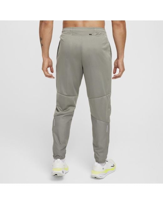 Nike Gray Sphere Challenger Therma-Fit Water-Repellent Running Trousers for men