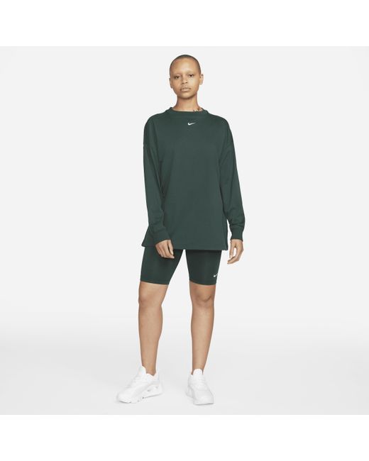 Nike Green Sportswear Essentials Long-sleeve Top