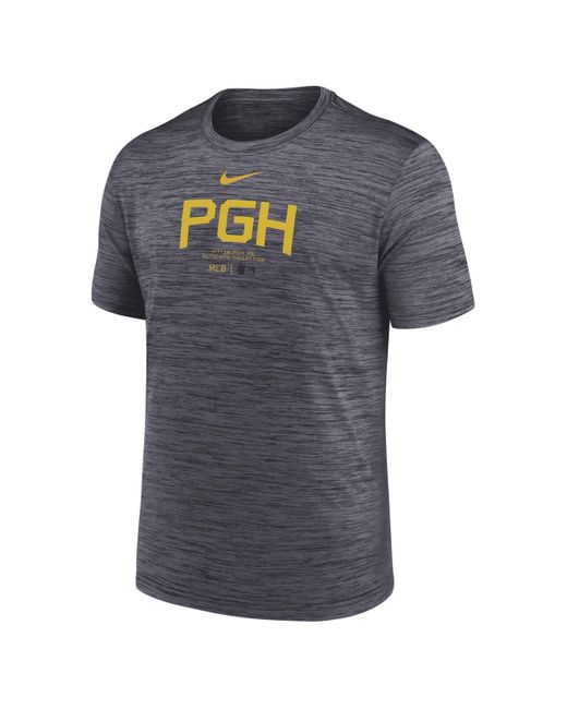 Nike Gray Pittsburgh Pirates City Connect Practice Velocity Dri-fit Mlb T-shirt for men