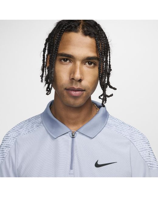 Nike Blue Slam Dri-fit Adv Tennis Polo Polyester for men