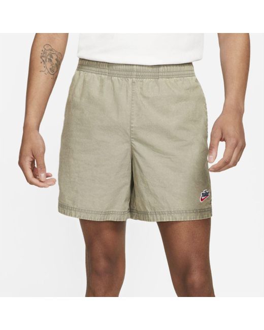 Nike Cotton Sportswear Heritage Essentials Woven Flow Shorts in Light Army  (Natural) for Men | Lyst