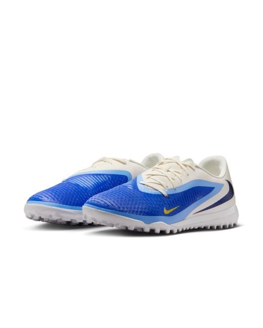 Nike Blue Phantom 6 Low Academy Turf Soccer Shoes for men