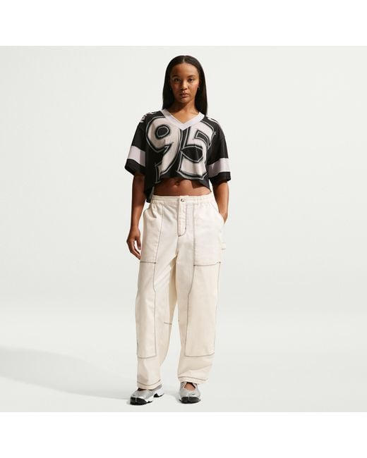 Nike Black Sportswear Oversized Cropped Jersey