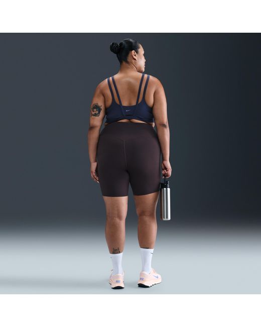 Nike Blue Zenvy Strappy Light-Support Padded Sports Bra (Plus Size)
