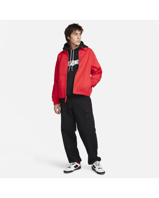 Nike Sb Woven Twill Premium Skate Jacket in Red | Lyst