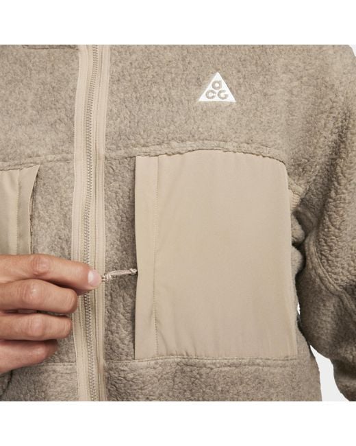 Nike Brown Acg "arctic Wolf" Full-zip Top for men