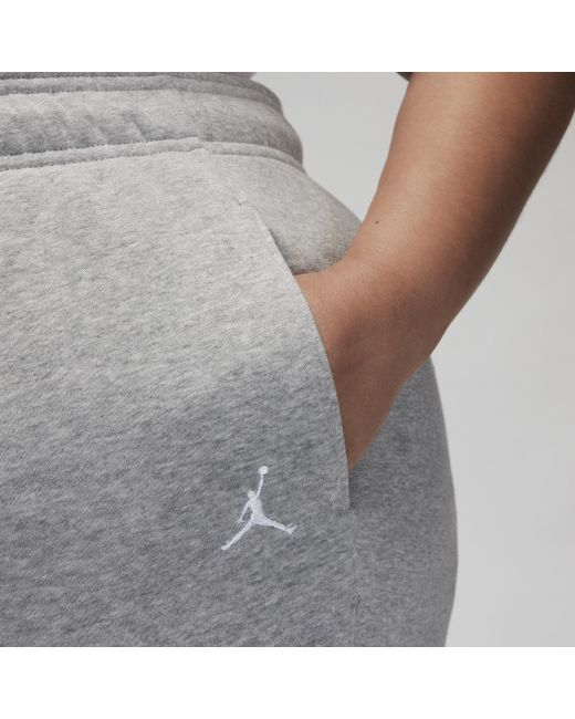 Nike Gray Jordan Brooklyn Fleece Trousers Cotton