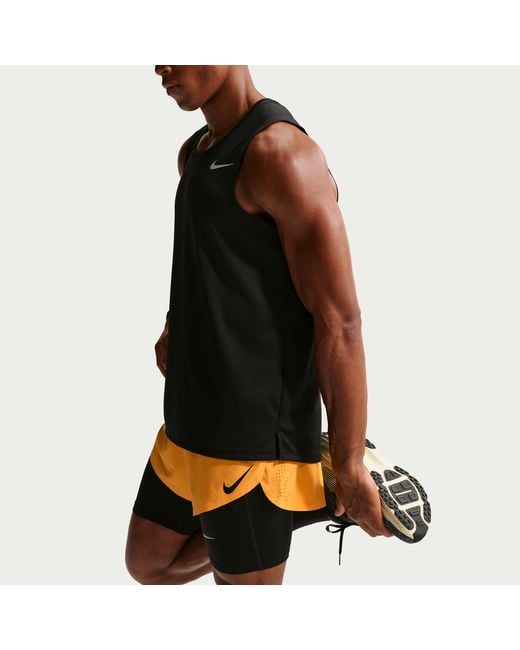Nike Black Aeroswift Dri-Fit Adv 2" Brief-Lined Running Shorts for men