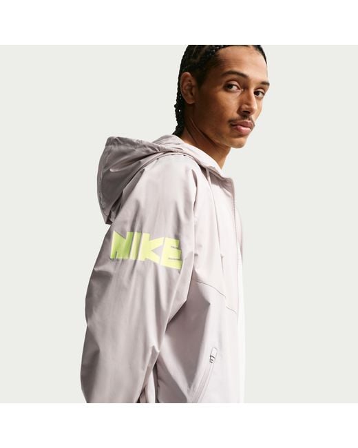 Nike Brown Windrunner Graphic Woven Jacket for men