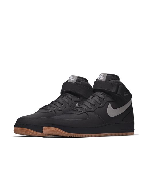 Nike Air Force 1 Mid By You Custom Schoenen in het Black voor heren