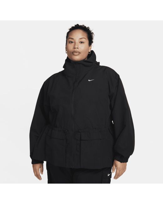 Nike Black Sportswear Everything Wovens Oversized Hooded Jacket (plus Size)