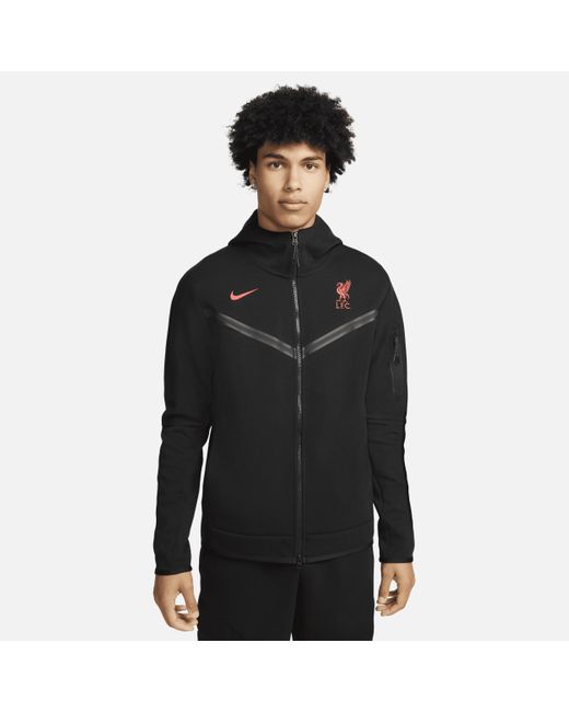 Nike Liverpool F.c. Away Tech Fleece Windrunner Full-zip Hoodie in Black  for Men | Lyst
