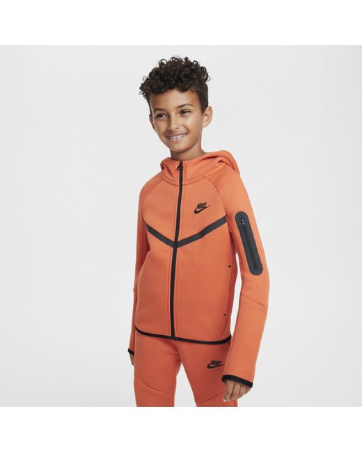 Nike Orange Sportswear Tech Fleece Older Kids' Joggers for men